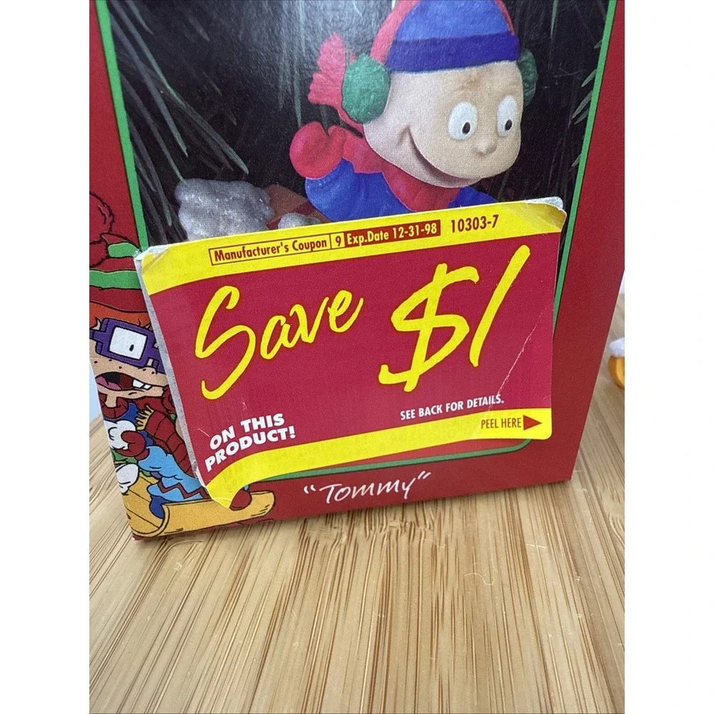 1998 Vintage American Greetings Rugrats Tommy Figure CHRISTMAS‎ Holiday Ornament